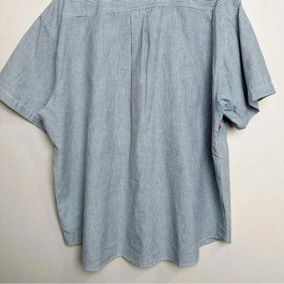 Victoria Jones  Woman 22W Short Sleeve Cotton Button Shirt Embroidery Cottage - Picture 10 of 12